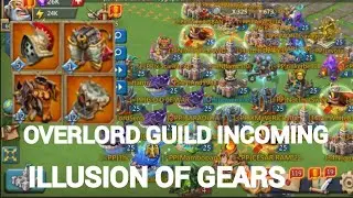 OVERLORD GUILD COME FOR MY RALLY TRAP..COUNTERED WITH FAKE GEARS..Lords mobile