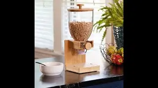 Honey-Can-Do Natural Bamboo Cereal Dispenser Features