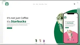 Starbucks Landing Page HTML CSS & Javascript || Step by Step