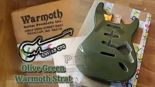 Warmoth DIY Unfinished Strat Guitar Body - Olive Green