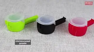 Bradex Зажим для пакетов с круглой крышкой, набор 3 шт., зеленый, черный, красный