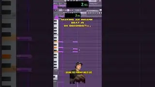 He Made An INSANE Beat In 34 Sec?!! 🔥🤯 #musicproduction #melodytutorial #flstudio