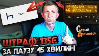 ШТРАФ 135€ водію фури за ПАУЗУ 45 хвилин