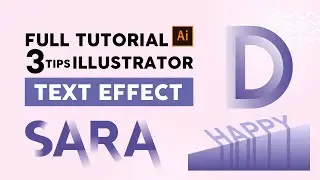 3 tips Illustrator TEXT EFFECT that WILL Change Your DESIGN❣️