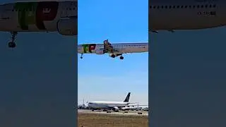 Airbus A321 TAP Portugal (Pouso) ✈️ #airport #lisboa #shorts