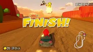 Mario Follows the train at Kalimari Dessert!