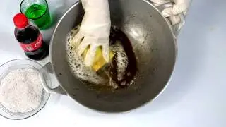 How to wash a blackening and dirty frying pan ( ASMR CLEANING )