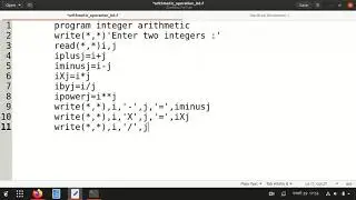 [ForTran 2] Integer Arithmetic Operation