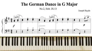 The German Dance in G Major - Haydn- Piano Tutorial