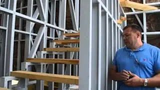 Лестница в доме из профилей ЛСТК