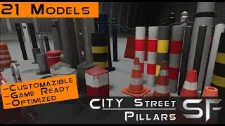 SoftField's Street Pillar Set Asset for UE5