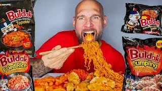 NEW Spicy BULDAK dumplings MUKBANG‼️🥵🔥