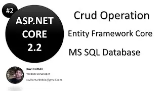 #2 Crud Operation in ASP.NET Core using Entity Framework Core and MS SQL Database