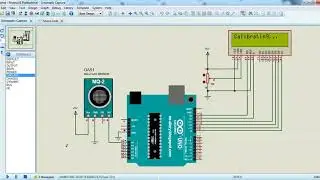 MQ 2 Gas Sensor with Arduino and LCD Proteus Simulation
