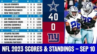 🔴 NFL 2023 SCORES & STANDINGS TODAY - NFL RESULTS | SEP 10 | Cowboys 40-0 Giants