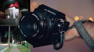 relaxing night photography on medium format film