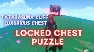 How to open the LUXURIOUS CHEST on the cliff in Tatarasuna Island | Genshin Impact
