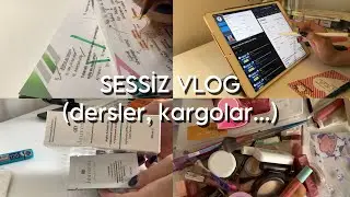sessiz çalışma vlogu (kargo açılımı,bolca ders)