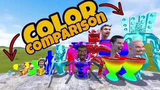 COLOR COMPARISON SKIBIDI TOILET BOSS AND CAMERAMAN BOSS In Garry's Mod!
