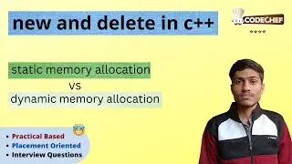 new and delete operator in c++ | new operator in cpp | new and delete keyword in cpp | static memory