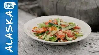 How to make one-minute sockeye salmon with Asian-style salad