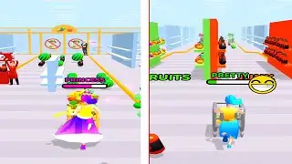 Cutie princess Girl Playing For Supermarket Rush Game