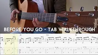 Before You Go - Lewis Capaldi // Fingerstyle Tab Walkthrough