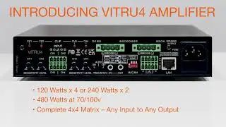 TDG Audio VITRU4 Amplifier featuring 4 Channels x 120 watts