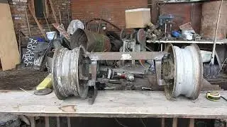 балка на мини трактор из ступиц жигулей