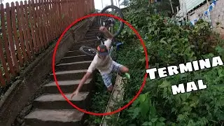 Bajando escaleras MTB (TERMINA MAL)