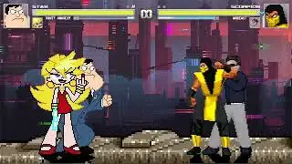 4NG3L0 MUGEN #16: Stan Smith & Panty Anarchy VS Scorpion & Mrbeast