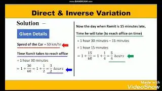 DAV Math - Class 8 - Direct & Inverse Variation - Hots