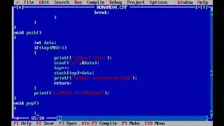 Implementation of stack using array in C programming  -  Code Ambition