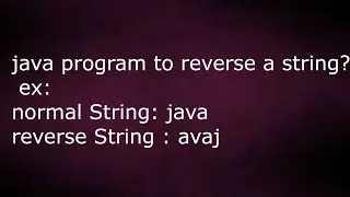 how to reverse a String by java temple