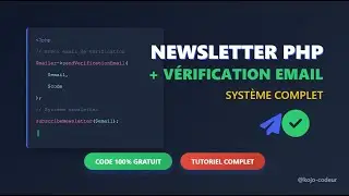 en direct avec kojo-codeur : Système Email Pro PHP (Newsletter + Vérification) - Code Open Source
