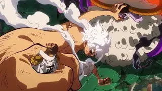 Luffy stops Kizaru and Saturn (English Sub)