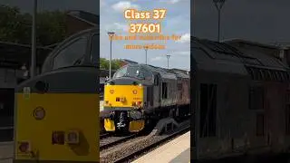 Class 37 601 arrives into Derby #railway #trains #class37 #trainspotting #britishtrains