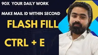 Flash fill | flash fill in excel | flash fill in excel in hindi | what is flash fill in Excel |Excel