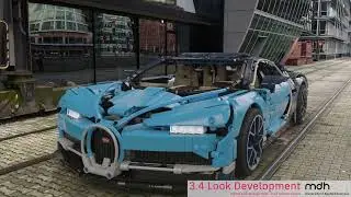 Digital LEGO®: Look Dev – 3D Tracking + HDRI Based Lighting (Bugatti Chiron) – Final Grading
