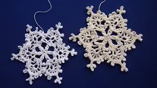 Снежинки крючком ❄ Snowflake crochet❄ Новогодние украшения . СХЕМА Вязание  для начинающих Урок 336