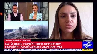 Жена украинского пленного на украинском телевидении.