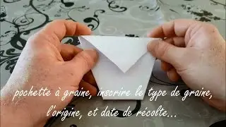 👉1 minute pour transformer en pochette à graine, gobelet, filtre etc... ORIGAMI !
