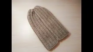 Шов с лицевой стороны для шапки резинкой 2х2, 3х3