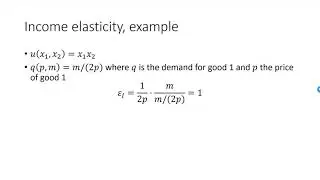 Income elasticity of demand