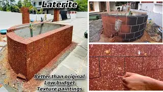 Exposed laterite texture paintings|| well water fountain kerala