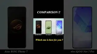 Asus ROG Phone 7 vs Asus Zenfone 10 vs vivo iQOO Neo 7 | Comparison