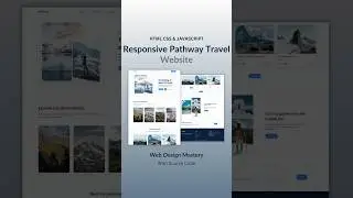 Travel Website Landing Page with HTML & CSS  #webdevelop #htmlcsstutorial #webdesign