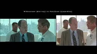 Terminator 2 (1991) Widescreen (Blu-ray) vs Fullscreen (Laserdisc) Sarah Connor workout scene