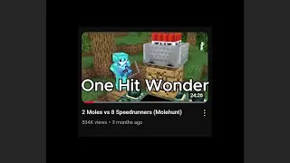 One Hit Wonder (I was sick asf bro don't talk about my voice)
