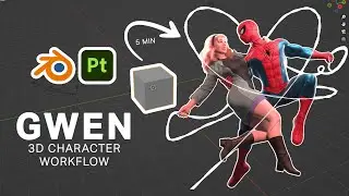 GWEN Spider-Man - 3D Character Modeling Breakdown in Blender